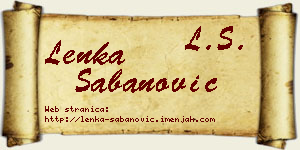 Lenka Šabanović vizit kartica